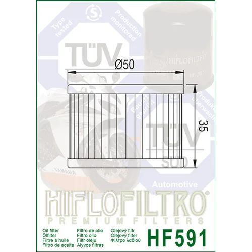 Olejový filter HIFLOFILTRO HF591 (HIFLO FILTRO) - obr. 1