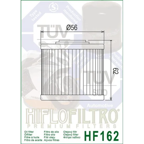 Olejový filter HIFLOFILTRO HF162 (HIFLO FILTRO) - obr. 1