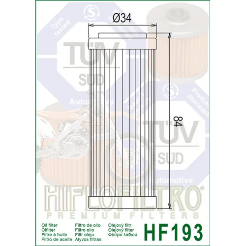 Olejový filter HIFLOFILTRO HF193 (HIFLO FILTRO) - obr. 1