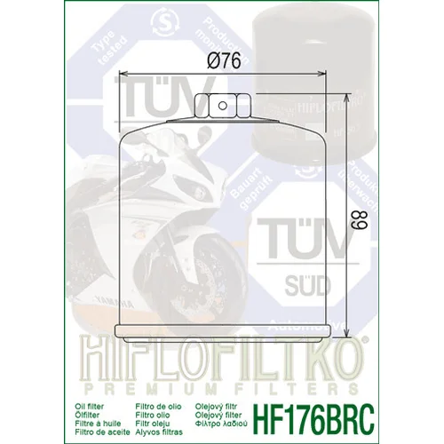 Olejový filter HF176 HIFLOFILTRO HF176BRC (HIFLO FILTRO) - obr. 1