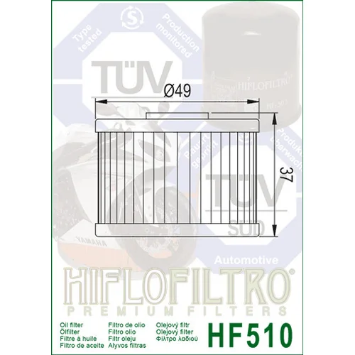Olejový filter HIFLOFILTRO HF510 (HIFLO FILTRO) - obr. 1