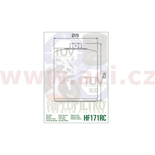 Olejový filter HIFLOFILTRO HF171BRC (čierny) (HIFLO FILTRO) - obr. 1