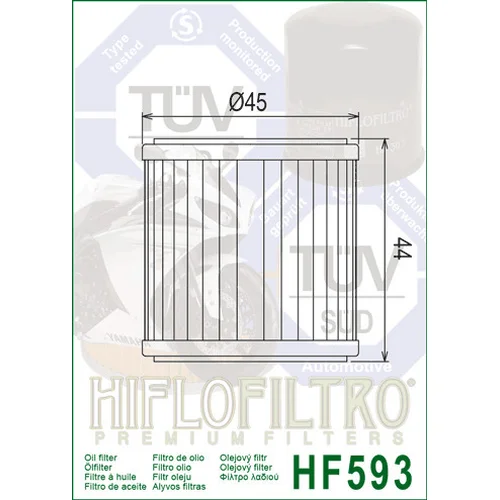 Olejový filter HIFLOFILTRO HF593 (HIFLO FILTRO) - obr. 1