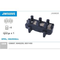 Zapaľovacia cievka JANMOR JM5095