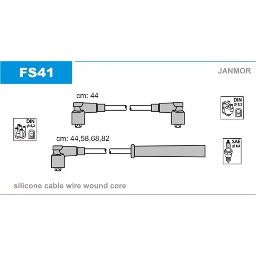 Sada zapaľovacích káblov JANMOR FS41