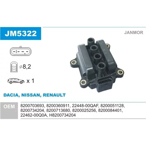 Zapaľovacia cievka JM5322 /JANMOR/