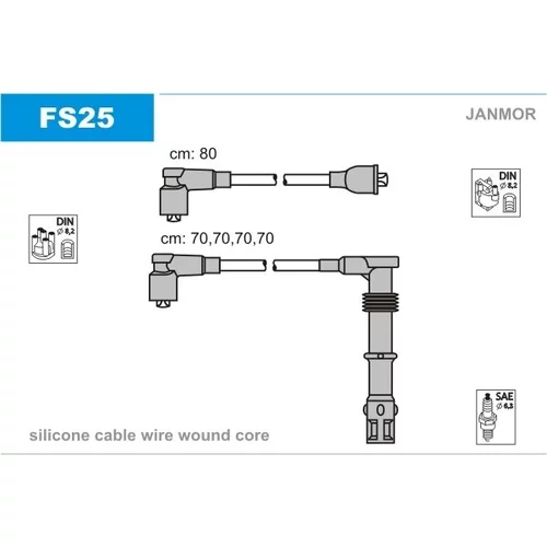 Sada zapaľovacích káblov JANMOR FS25