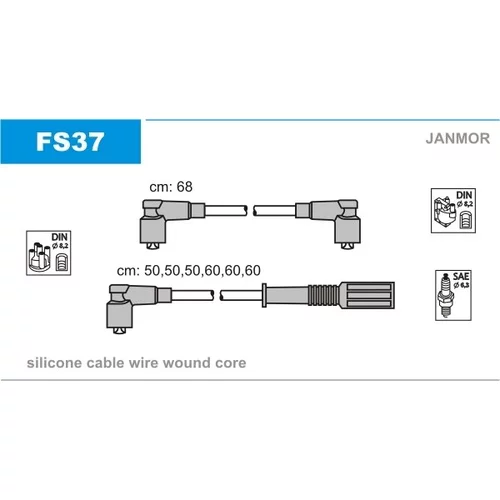 Sada zapaľovacích káblov JANMOR FS37