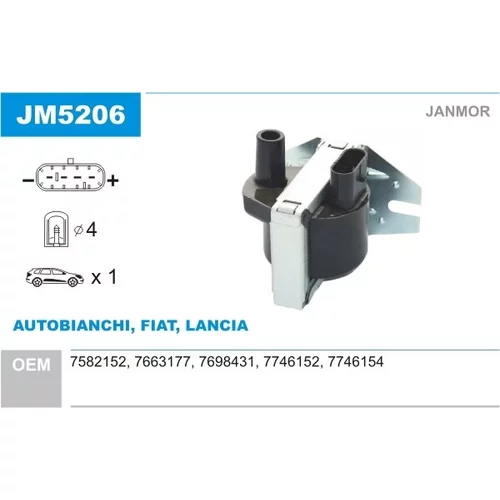 Zapaľovacia cievka JANMOR JM5206
