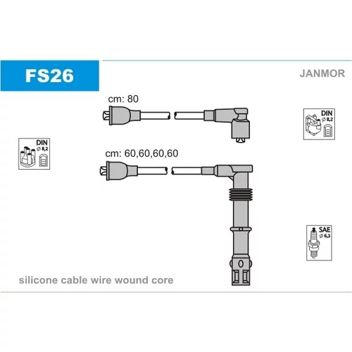 Sada zapaľovacích káblov JANMOR FS26