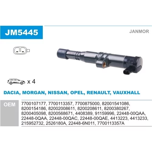 Zapaľovacia cievka JANMOR JM5445
