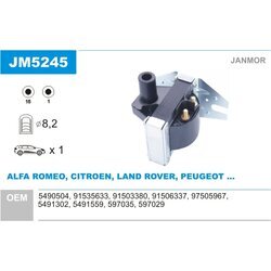Zapaľovacia cievka JANMOR JM5245