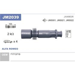 Pripájací konektor zapaľovacej cievky JANMOR JM2039