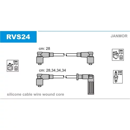 Sada zapaľovacích káblov JANMOR RVS24