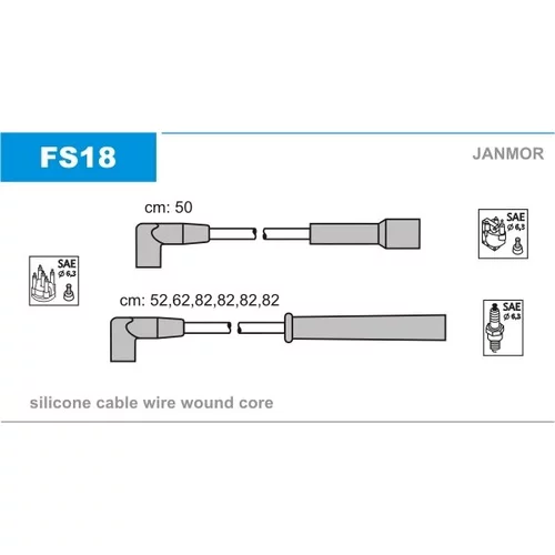 Sada zapaľovacích káblov JANMOR FS18
