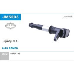 Zapaľovacia cievka JANMOR JM5203
