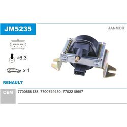 Zapaľovacia cievka JANMOR JM5235