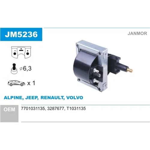 Zapaľovacia cievka JANMOR JM5236