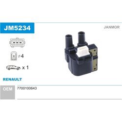 Zapaľovacia cievka JANMOR JM5234