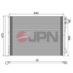 Kondenzátor klimatizácie JPN 60C9085-JPN - obr. 1
