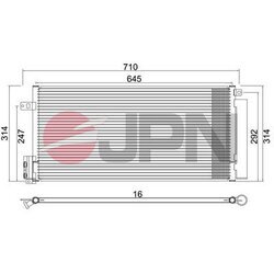 Kondenzátor klimatizácie JPN 60C9113-JPN - obr. 1