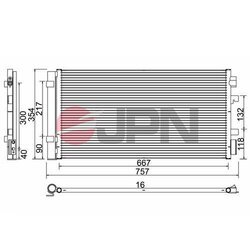 Kondenzátor klimatizácie JPN 60C9128-JPN - obr. 1