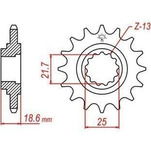 Reťazové koliesko pre sekundárne reťaze typu 520 JT JTF1538.15 Anglicko, (15 zubov)