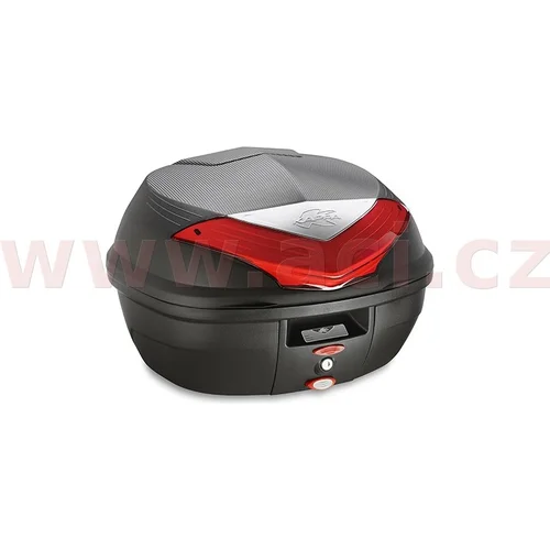 Čierna nelakovaná + červená odrazka) K355N MONOLOCK topcase, (35L /KAPPA/ - obr. 1