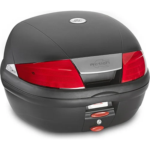 Čierna nelakovaná + červená odrazka) KAPPA K35N2 K35N MONOLOCK topcase, (35L