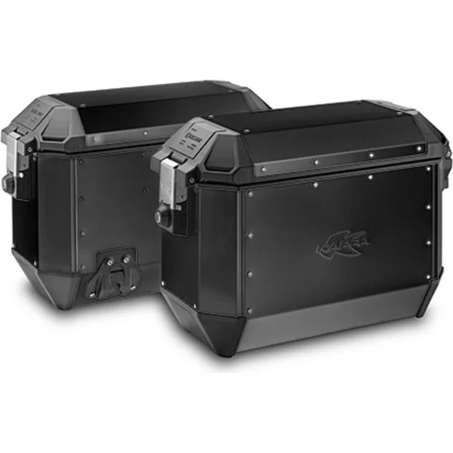 Sada bočných kufrov K-MISSION KAPPA KMS36BPACK2 36l, (čierna, hliník, 49,5x38,7x24,6 cm)