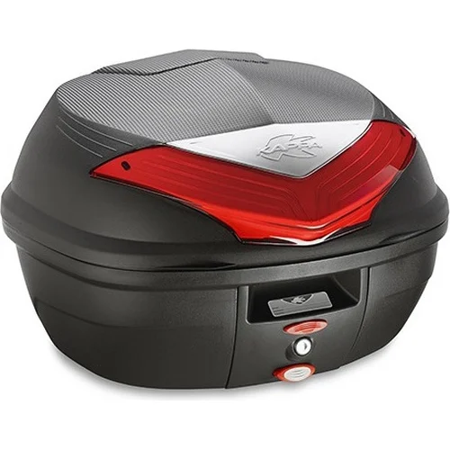 Čierna nelakovaná + červená odrazka) KAPPA K355N2 K355N MONOLOCK topcase, (35L