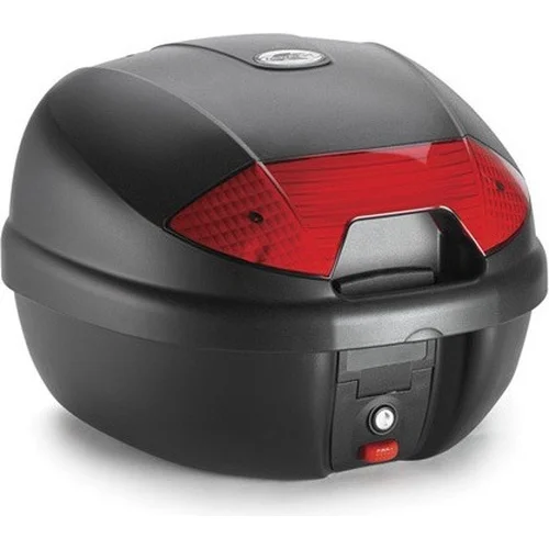 Čierna nelakovaná + červená odrazka) KAPPA K30N MONOLOCK topcase, (30 L