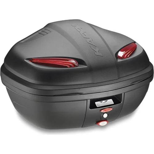 Čierna KAPPA K47NTCN MONOLOCK TopCase, 47l, červené odrazky, kompozit)