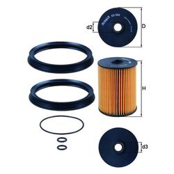 Palivový filter KNECHT KX 504D - obr. 2