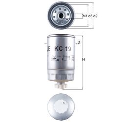 Palivový filter KNECHT KC 19