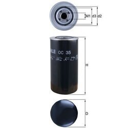 Olejový filter KNECHT OC 35 - obr. 2