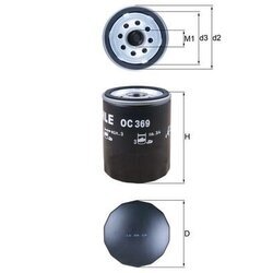 Olejový filter KNECHT OC 369 - obr. 2