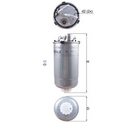 Palivový filter KNECHT KL 157/1D - obr. 2