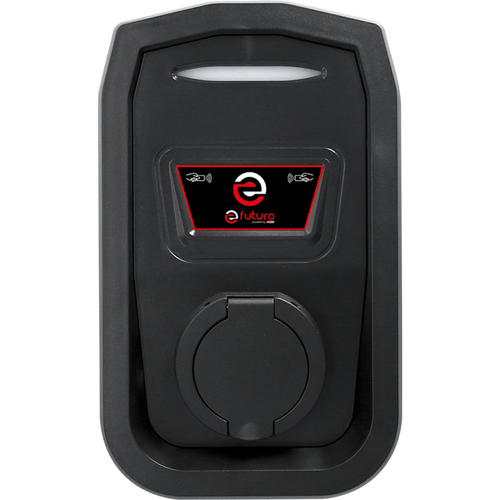 Efuturo nabíjacia stanica wallbox so zásuvkou typ 2, 3 fázy, až do 22 kW, 32 A, 400 V, Mode 3, s RFID kontrolou prístupu, bez elektromera