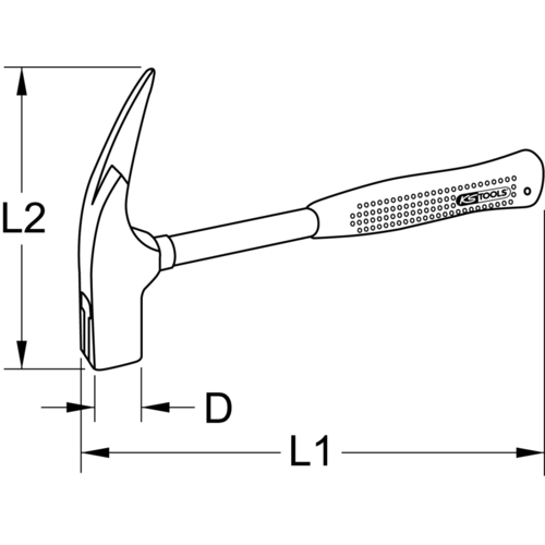 Kladivo na betónové debnenie, magnetické, 600 g /KS-Tools/ - obr. 4