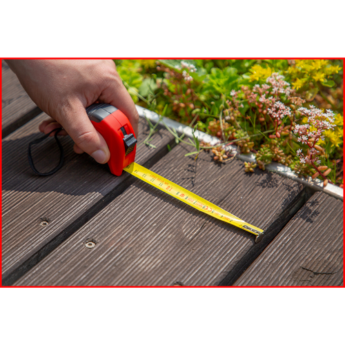 Meracie pásmo so zaisťovačom, čierno-červené, 3m /KS-Tools/ - obr. 5
