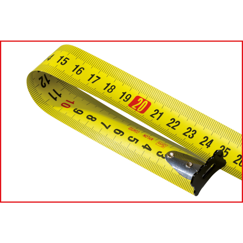 Meracie pásmo s poistkou na zablokovanie pásma, čierno-sivé, 8 m /KS-Tools/ - obr. 1