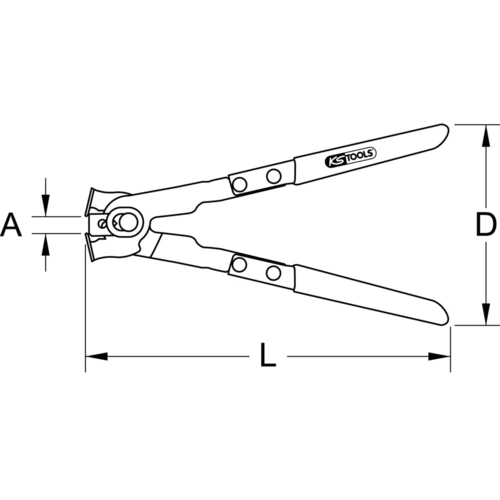 Zvieracie kliešte s pridržiavačom, 260mm /KS-Tools/ - obr. 7
