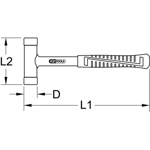 Šetrné kladivo bez spätného rázu, 1670 g /KS-Tools/ - obr. 4