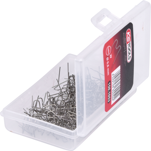 Svorka na opravu tvar W 0,6 mm, 100 kusov /KS-Tools/ - obr. 1