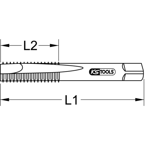 HSS CO súprava ručných závitníkov M, M8x1,25, 3 ks /KS-Tools/ - obr. 1