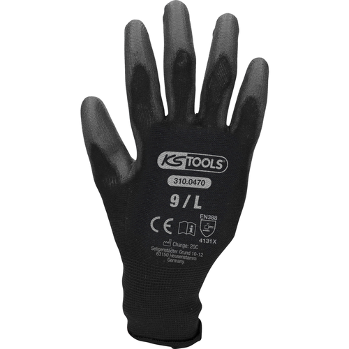 Mikrojemné pletené rukavice - čierne, 9, 12 párov /KS-Tools/ - obr. 9