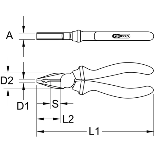 SlimPOWER kombinované kliešte, 180mm /KS-Tools/ - obr. 6