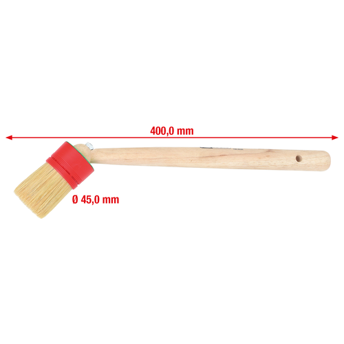 Ohnutý okrúhly štetec na montážnu pastu na pneumatiky, Ø 45 mm