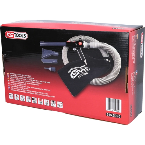 Pneumatická nasávacia a fúkacia pištoľ, 145mm /KS-Tools/ - obr. 7